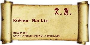 Küfner Martin névjegykártya